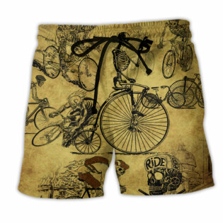 Bike Skull Born To Ride Ride To Live - Beach Short - Owl Ohh - Owl Ohh