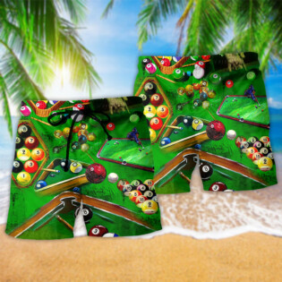 Billiard Enthuse Green Style - Beach Short - Owl Ohh - Owl Ohh