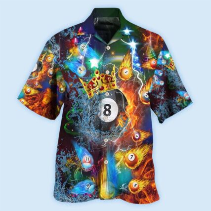 Billiard Fire And Water Merry Christmas - Hawaiian Shirt - Owl Ohh - Owl Ohh