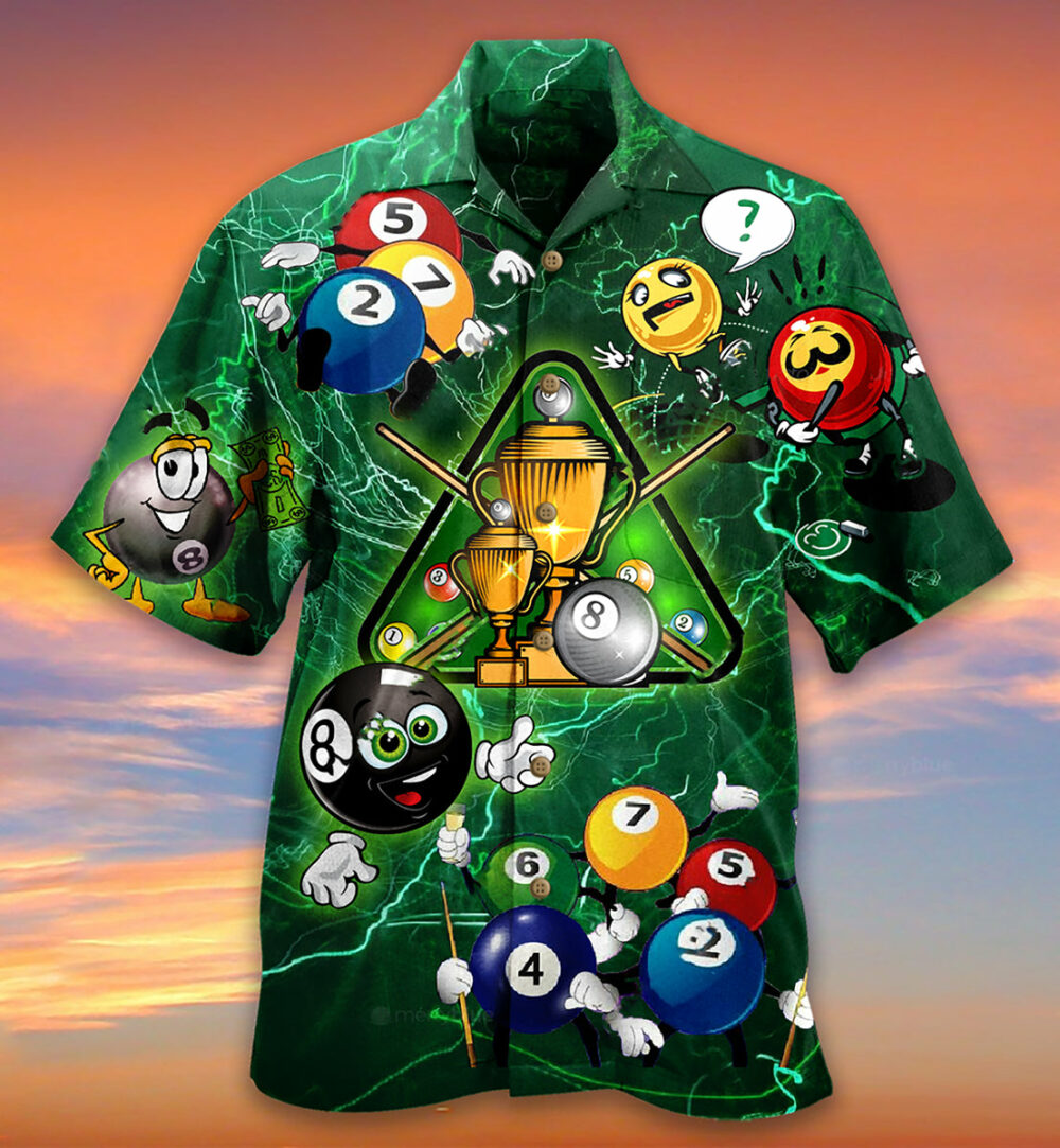 Billiard Lover Green Lightning - Hawaiian Shirt - Owl Ohh - Owl Ohh