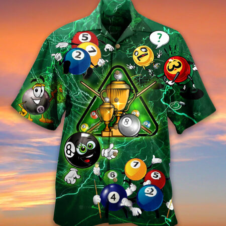 Billiard Lover Green Lightning - Hawaiian Shirt - Owl Ohh - Owl Ohh