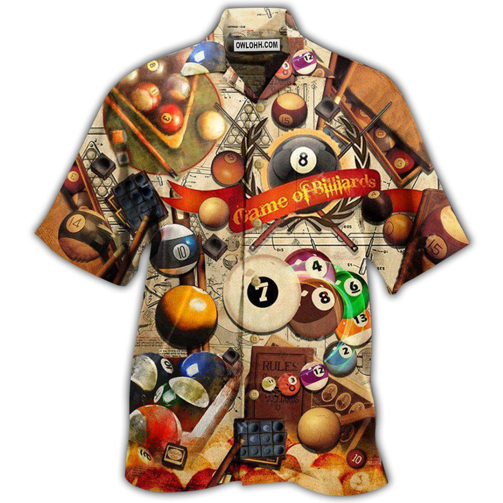 Billiard Never Give Up Until The Last Ball Falls Vintage Style - Hawaiian Shirt - Owl Ohh - Owl Ohh