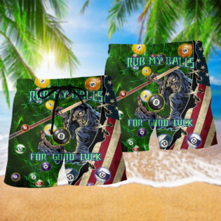 Billiard Rub My Balls For Good Luck - Beach Short - Owl Ohh - Owl Ohh