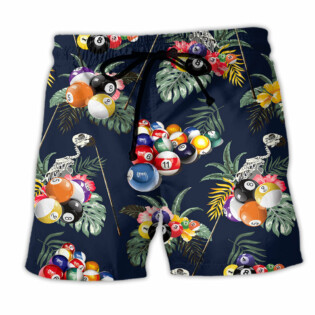 Billiard Tropical Leaf Style - Beach Short - Owl Ohh - Owl Ohh
