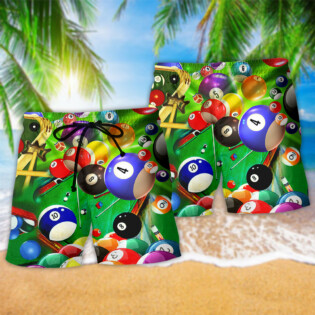 Billiard Where's The Cue Ball Going - Beach Short - Owl Ohh - Owl Ohh