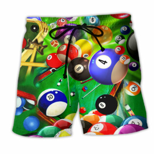 Billiard Where's The Cue Ball Going - Beach Short - Owl Ohh - Owl Ohh