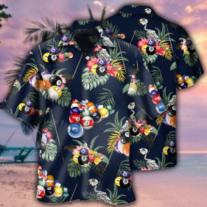 Billiard Tropical Leaf Style - Hawaiian Shirt - Owl Ohh - Owl Ohh