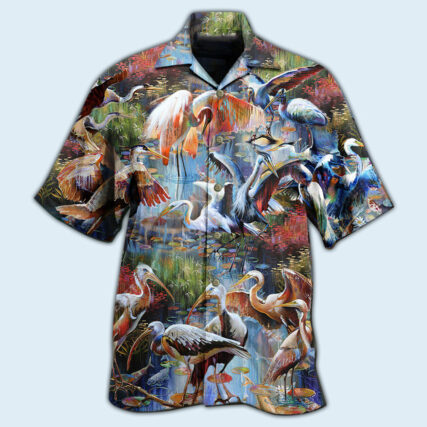 Stork Bird Migration - Hawaiian Shirt - Owl Ohh - Owl Ohh