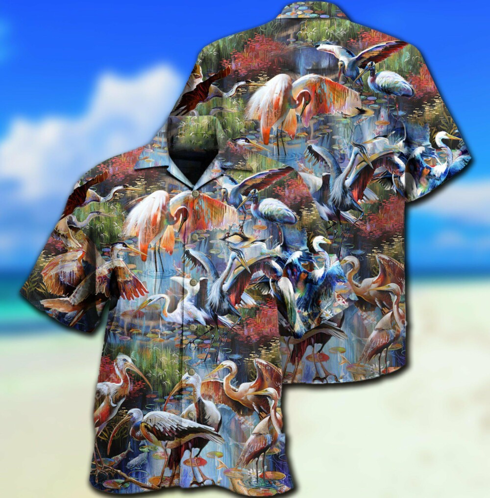 Stork Bird Migration - Hawaiian Shirt - Owl Ohh - Owl Ohh
