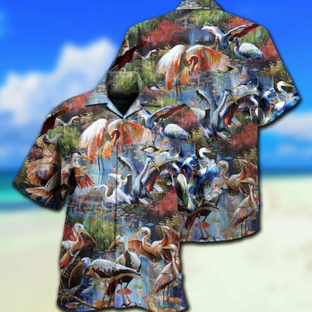 Stork Bird Migration - Hawaiian Shirt - Owl Ohh - Owl Ohh