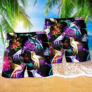 Bird Neon Love Animals - Beach Short - Owl Ohh - Owl Ohh