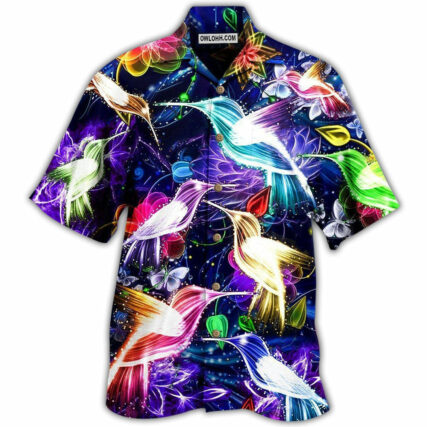 Hummingbird Neon Love Animals So Much - Hawaiian Shirt - Owl Ohh - Owl Ohh