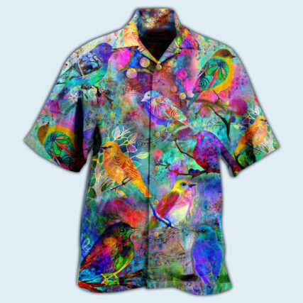 Robin Birds Colorful Mix Color - Hawaiian Shirt - Owl Ohh - Owl Ohh