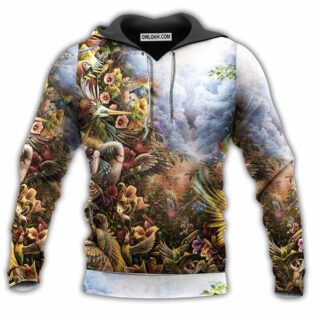 Bird Heaven Amazing WIth Flowers - Hoodie - Owl Ohh - Owl Ohh