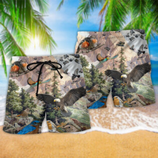 Birds Mountain Classic Style - Beach Short - Owl Ohh - Owl Ohh