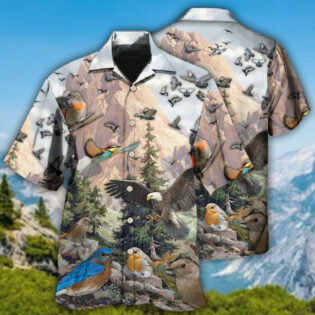 Birds On Mountain - Hawaiian Shirt - Owl Ohh - Owl Ohh