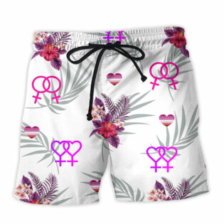 LGBT Bisexual Tropical Leaf - Beach Short - Owl Ohh - Owl Ohh