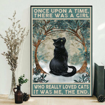 Black Cat Really Loved Black Cats - Vertical Poster - Owl Ohh - Owl Ohh
