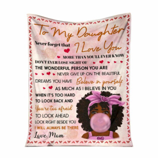 Black Girl To My Daughter African America - Flannel Blanket - Owl Ohh - Owl Ohh