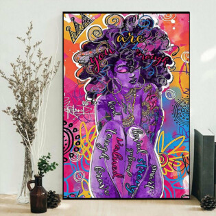 Black Girl You Are Enough Black Girl - Vertical Poster - Owl Ohh - Owl Ohh