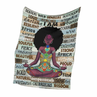 Black Woman I Am Beautiful African American - Flannel Blanket - Owl Ohh - Owl Ohh