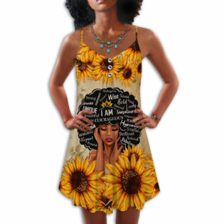 Black Women Faith With Sunflower - Summer Dress - Owl Ohh - Owl Ohh