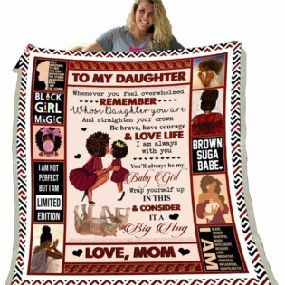 Black Woman To My Daughter From Mom - Flannel Blanket - Owl Ohh - Owl Ohh