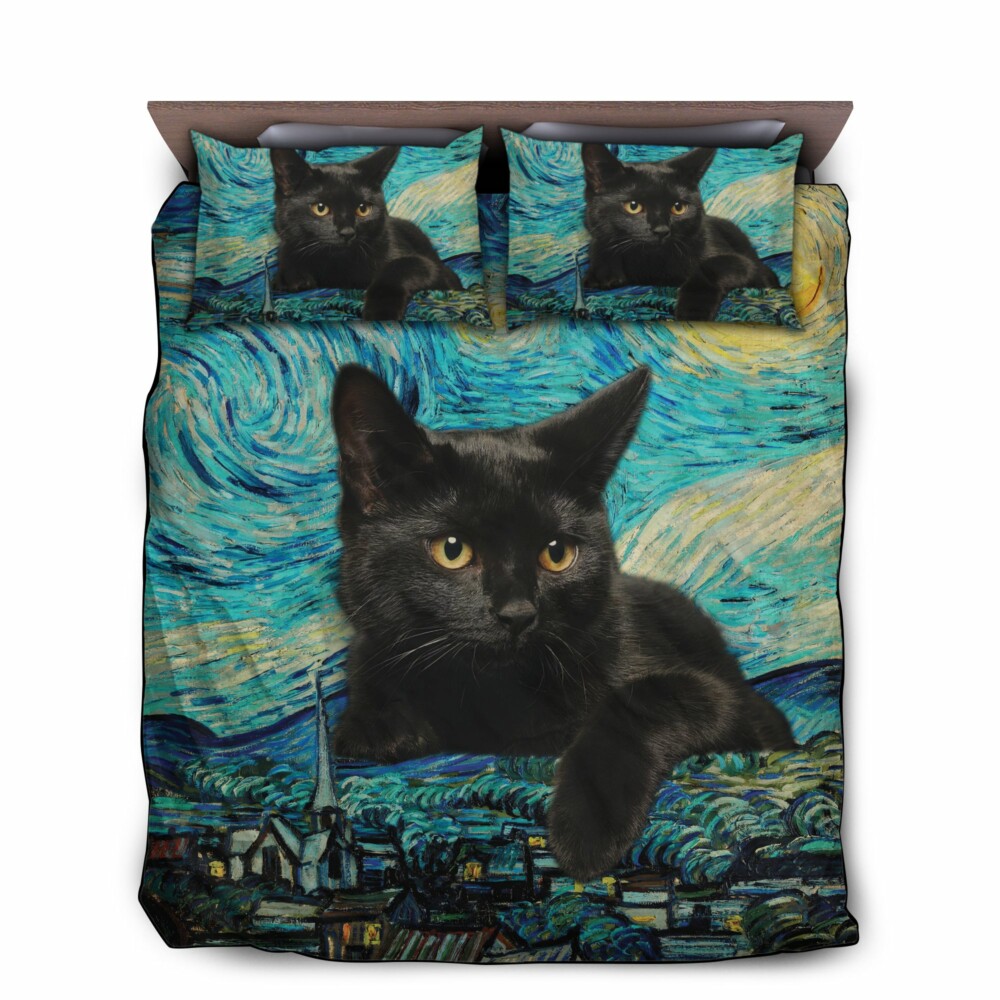 Black Cat Lonely Style - Bedding Cover - Owl Ohh - Owl Ohh