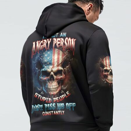 I'M NOT AN ANGRY PERSON SKULL ALL OVER PRINT - TLTW0802231