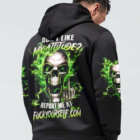 DON'T LIKE MY ATTITUDE MAD SKULL ALL OVER PRINT - TLTM0303231