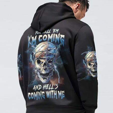 HELL'S COMING WITH ME SKULL ALL OVER PRINT - TLTW1502233