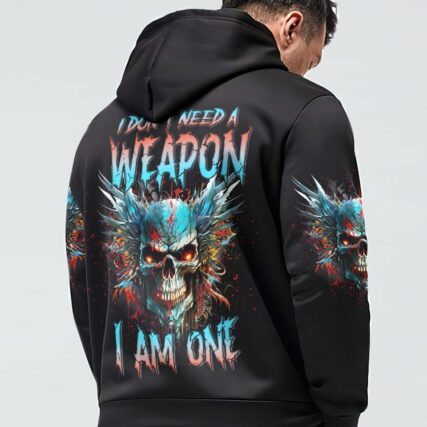 I DON'T NEED A WEAPON I AM ONE DEMON SKULL ALL OVER PRINT - YHNT3103232