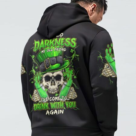 HELLO DARKNESS MY OLD FRIEND SKULL BEER PATRICK'S DAY ALL OVER PRINT - TLTM1101232