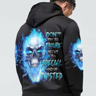 DON'T TRY TO FIGURE ME OUT FIRE SKULL ALL OVER PRINT - YHNT0704234