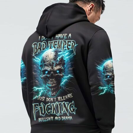 I DON'T HAVE A BAD TEMPER THUNDER SKULL ALL OVER PRINT - TLTW0404235