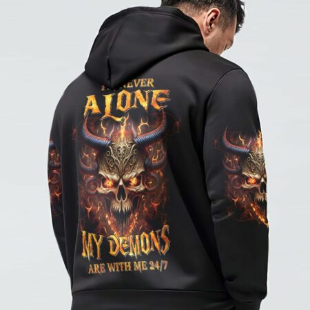 I'M NEVER ALONE DEMON SKULL ALL OVER PRINT - YHNT3103231