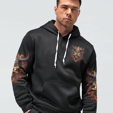 I'M NEVER ALONE DEMON SKULL ALL OVER PRINT - YHNT3103231