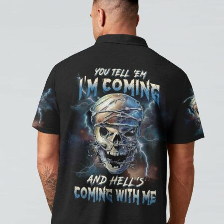 HELL'S COMING WITH ME SKULL ALL OVER PRINT - TLTW1502233