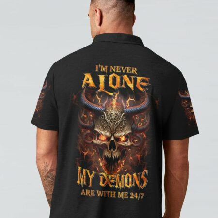I'M NEVER ALONE DEMON SKULL ALL OVER PRINT - YHNT3103231
