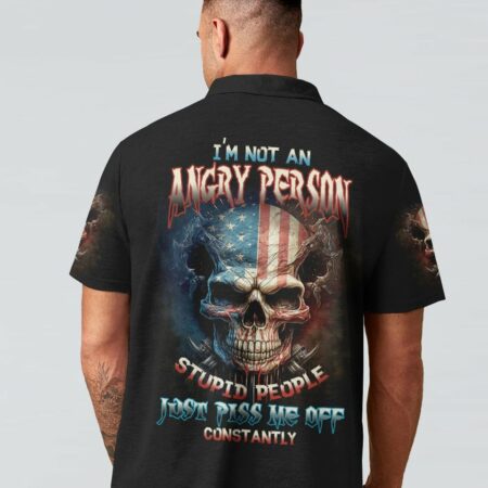 I'M NOT AN ANGRY PERSON SKULL ALL OVER PRINT - TLTW0802231