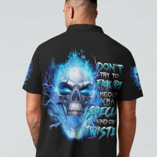 DON'T TRY TO FIGURE ME OUT FIRE SKULL ALL OVER PRINT - YHNT0704234