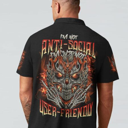 I'M NOT ANTI-SOCIAL MAD SKULL ALL OVER PRINT - TLNO2504231