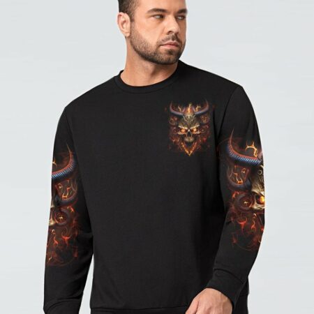 I'M NEVER ALONE DEMON SKULL ALL OVER PRINT - YHNT3103231