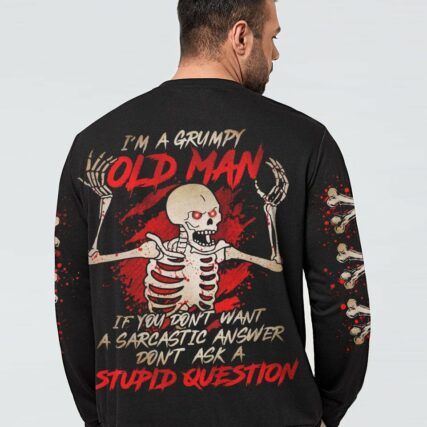 I'M A GRUMPY OLD MAN SKELETON ALL OVER PRINT - TLNO1201231