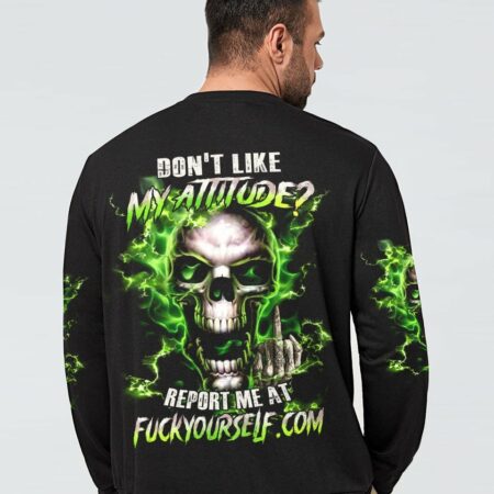 DON'T LIKE MY ATTITUDE MAD SKULL ALL OVER PRINT - TLTM0303231