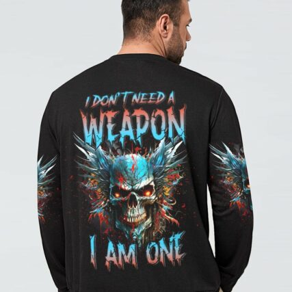 I DON'T NEED A WEAPON I AM ONE DEMON SKULL ALL OVER PRINT - YHNT3103232