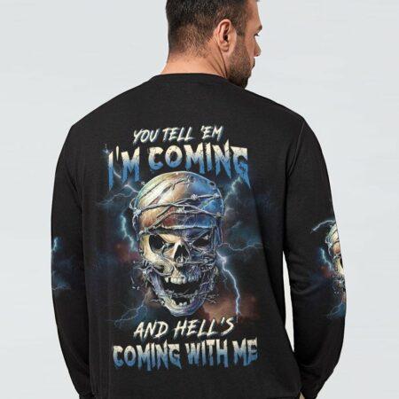 HELL'S COMING WITH ME SKULL ALL OVER PRINT - TLTW1502233