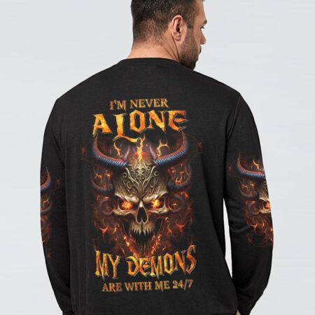 I'M NEVER ALONE DEMON SKULL ALL OVER PRINT - YHNT3103231