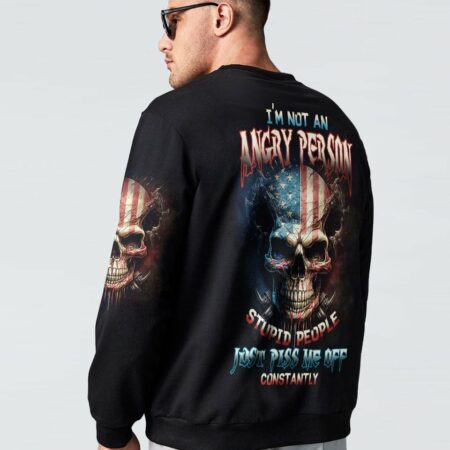 I'M NOT AN ANGRY PERSON SKULL ALL OVER PRINT - TLTW0802231