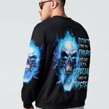 DON'T TRY TO FIGURE ME OUT FIRE SKULL ALL OVER PRINT - YHNT0704234